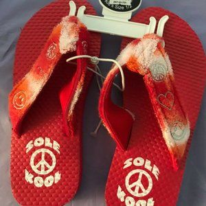 SOLE KOOL FLIP FLOPS  Peace Signs, SMILEY FACES